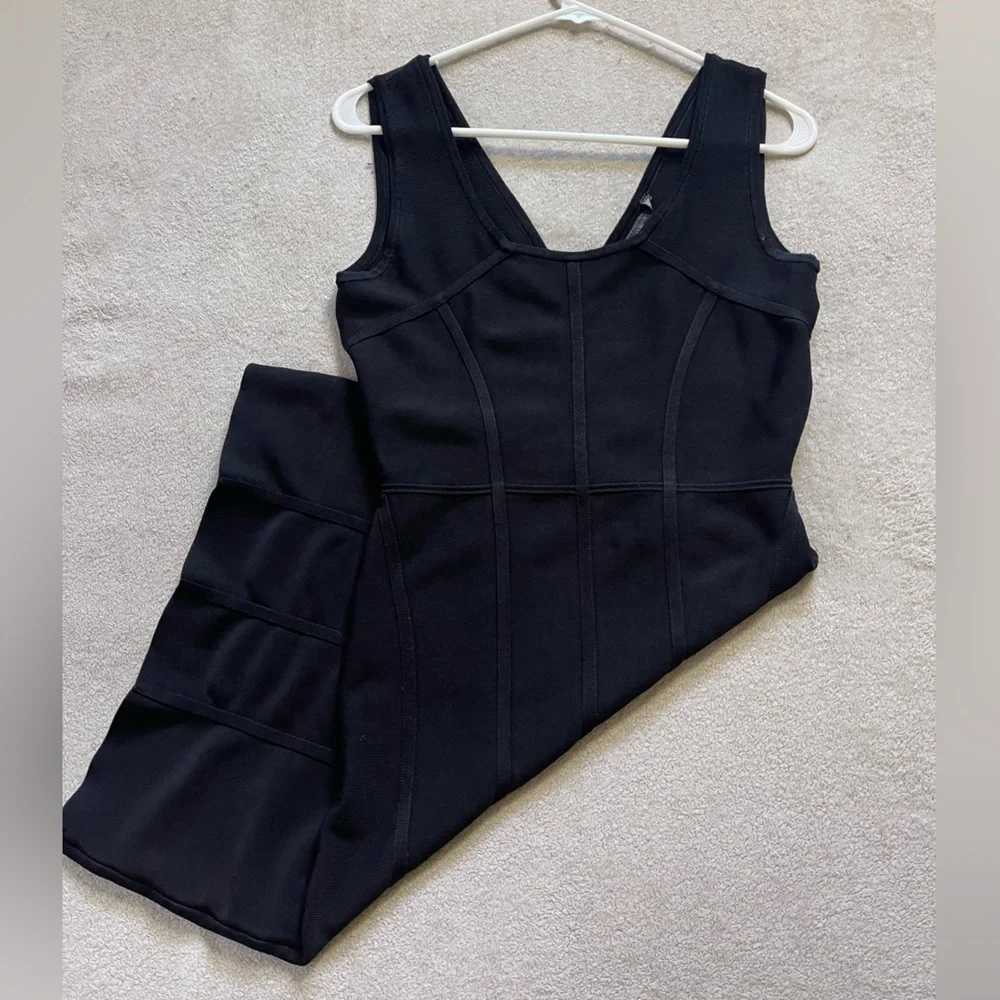 BCBGMAXAZRIA Makenna princess seam sheath dress | Black - Picture 2 of 6